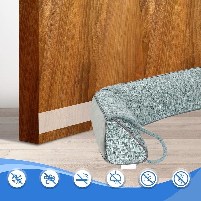 Triangular Door Draft Deflector Energy Saving Noise Blocker Easy Install New
