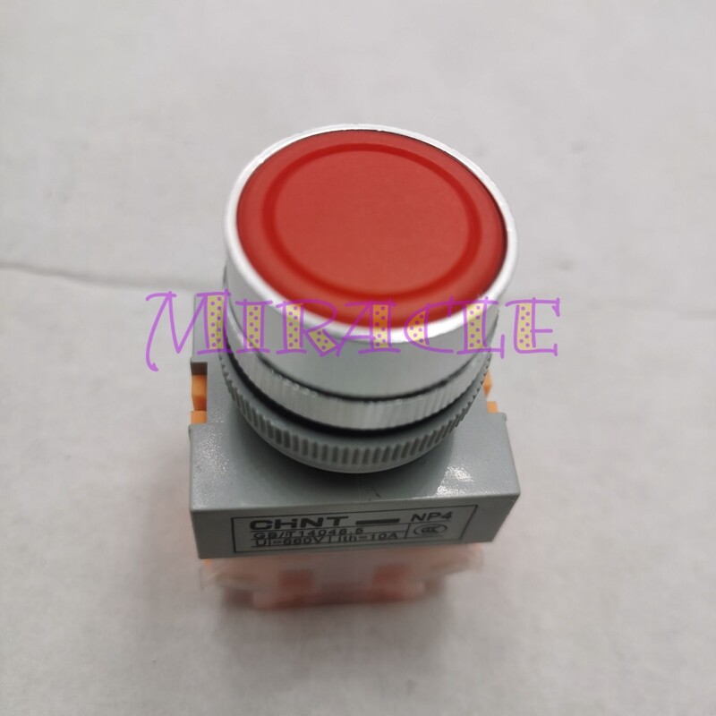 1PC New Chint NP4-11BNZS red Pushbutton Switches Self-Locking