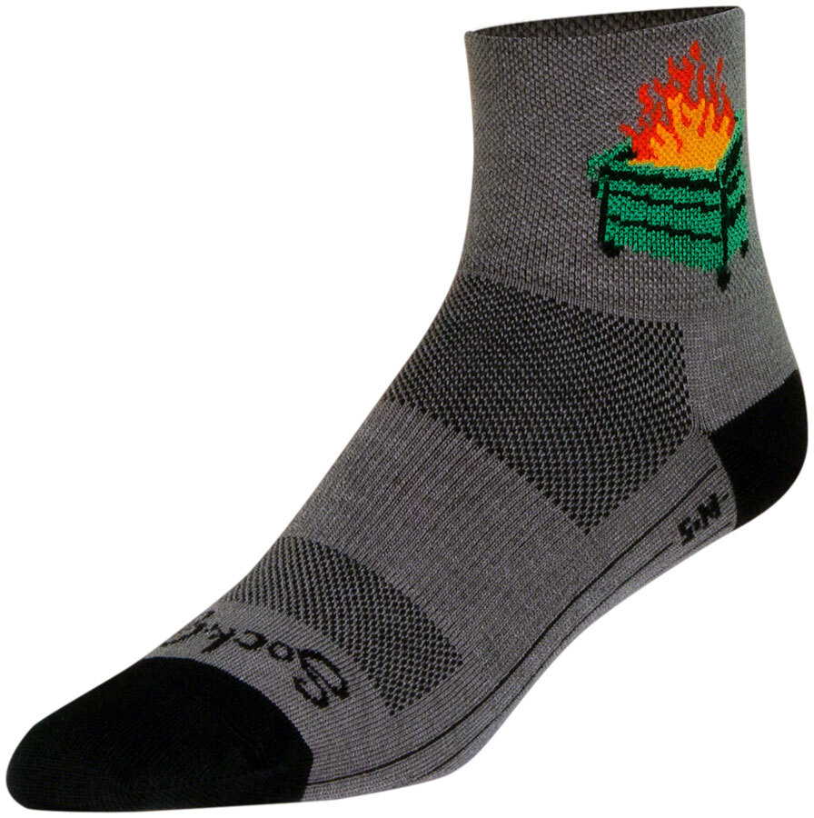 SockGuy 2020 Classic Socks - 3 inch, Gray/Black, Small/Medium