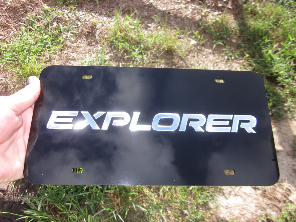 FORD EXPLORER Acrlic Mirror License Plate Auto Tag nice