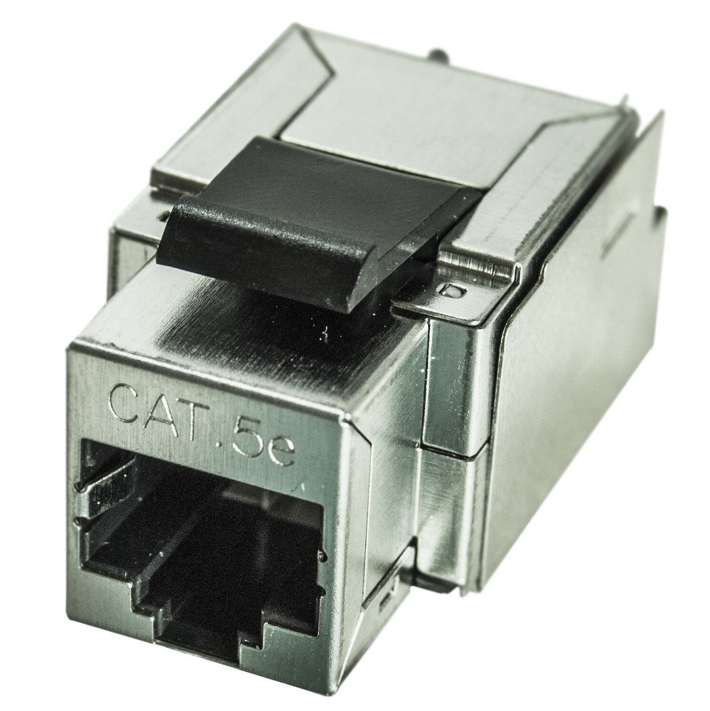 2 Pack Shielded CAT5e Keystone RJ45 Ethernet Network 110 Tool-Less Snap-In Jack