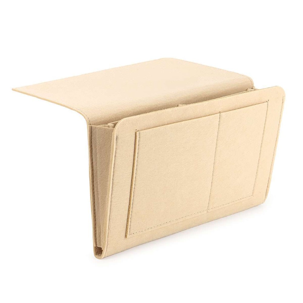 Bedside Pockets Caddy Felt Bed Storage Organizer Hanging Bag Table Sofa Holder