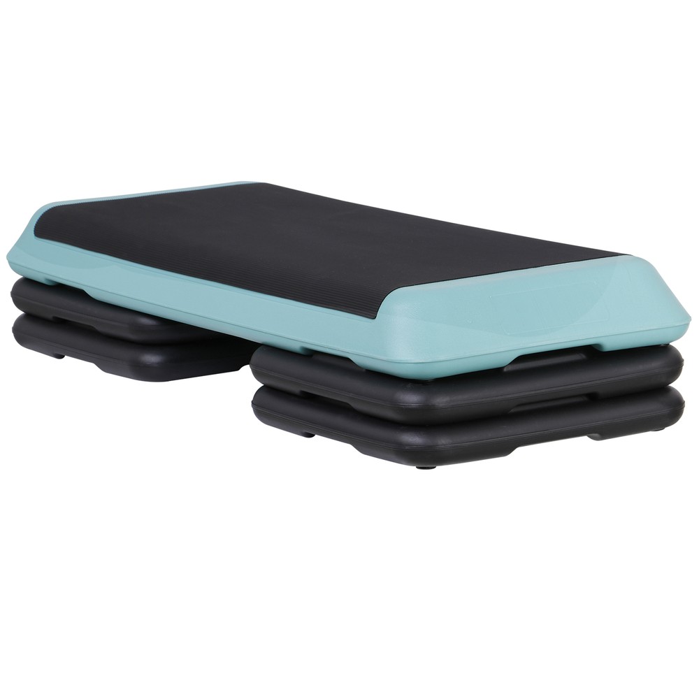43" Adjustable Aerobic Step Platform Exercise Workout Stepper W/Riser Green