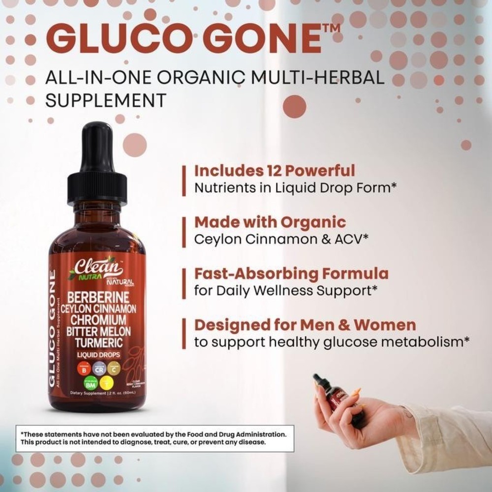 Clean Nutra Berberine & Ceylon Cinnamon Liquid Drops, Fast Absorption Supplement