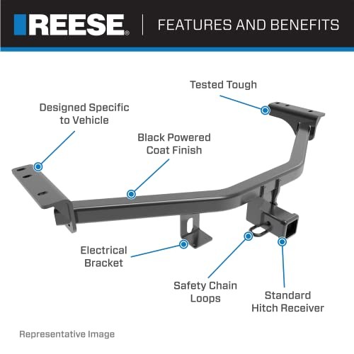 33082 Class IV Custom-Fit Hitch with 2" Square Receiver opening, includes