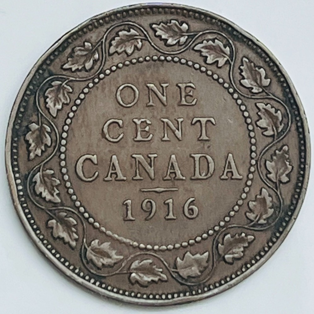 1916 Canada Cent KM# 21 Circulated Condition