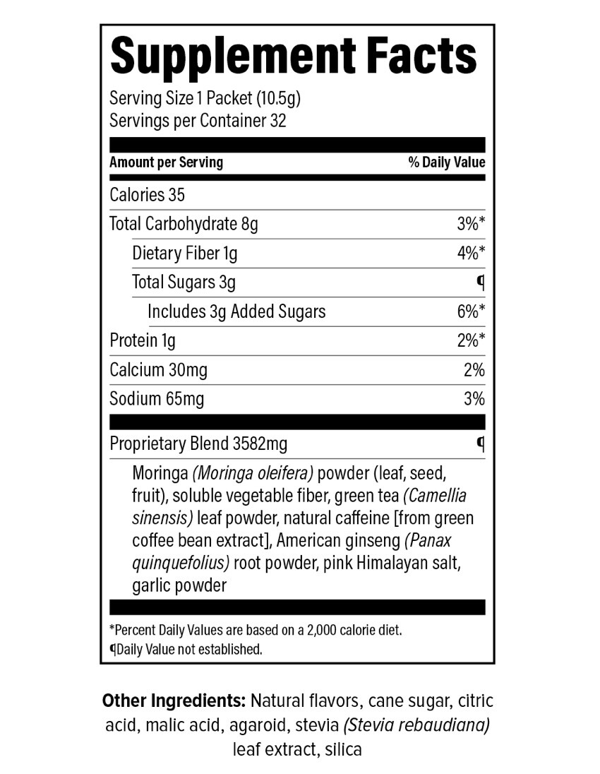 X5 Single Sachets Core Moringa ZIJA XM+ Extreme Energy Nutrition Weight Run Mood