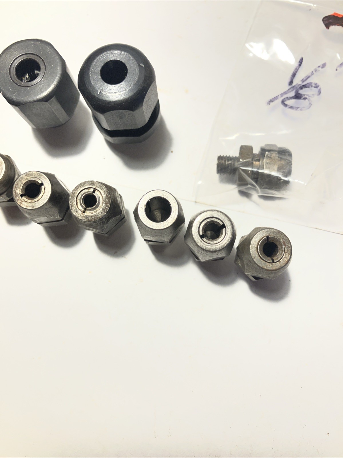 Vintage Aircraft Aviation Tool Threaded Angle Drill Bit Reamer Collets Holder