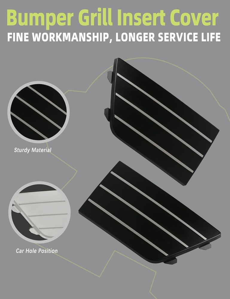 Front Lower Bumper Grill Grille Insert Cover Compatible with Lincoln MKS 2009-20