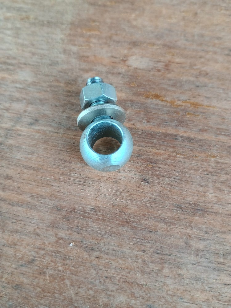 (1) VINTAGE LUDWIG 1/4" EYEBOLT ASSEMBLY-SHELL MOUNT CASTING BRACKETS-MINT!