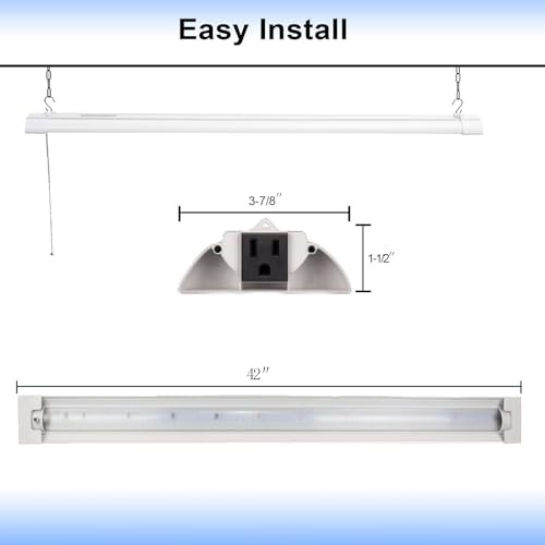 42W Hanging Plant Light for Indoor with Chain Switch Extendable Coverage (Link u