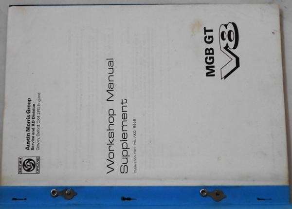 【MG】 Mgb V8 Supplement Workshop Manual