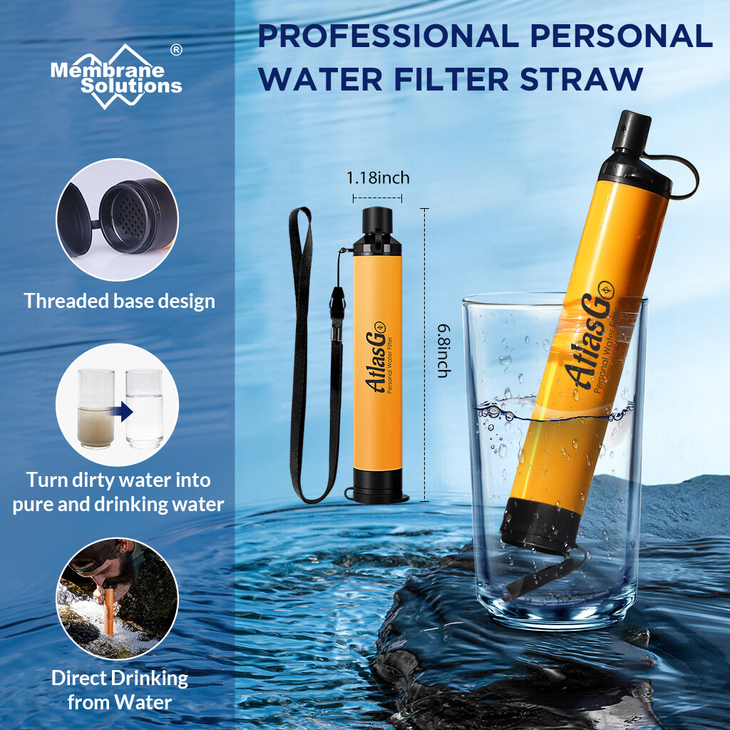 1-10Pack Personal Water Filter Straw Outdoor Portable Emergency Camping Hiking