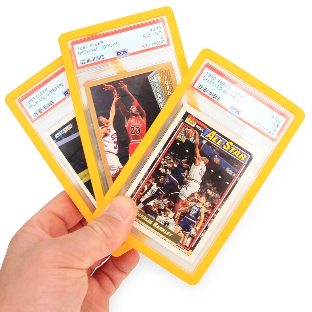 CM PSA 5 Pack Stackable Display Case Up to 35pt Cards Slab Protector Bumper