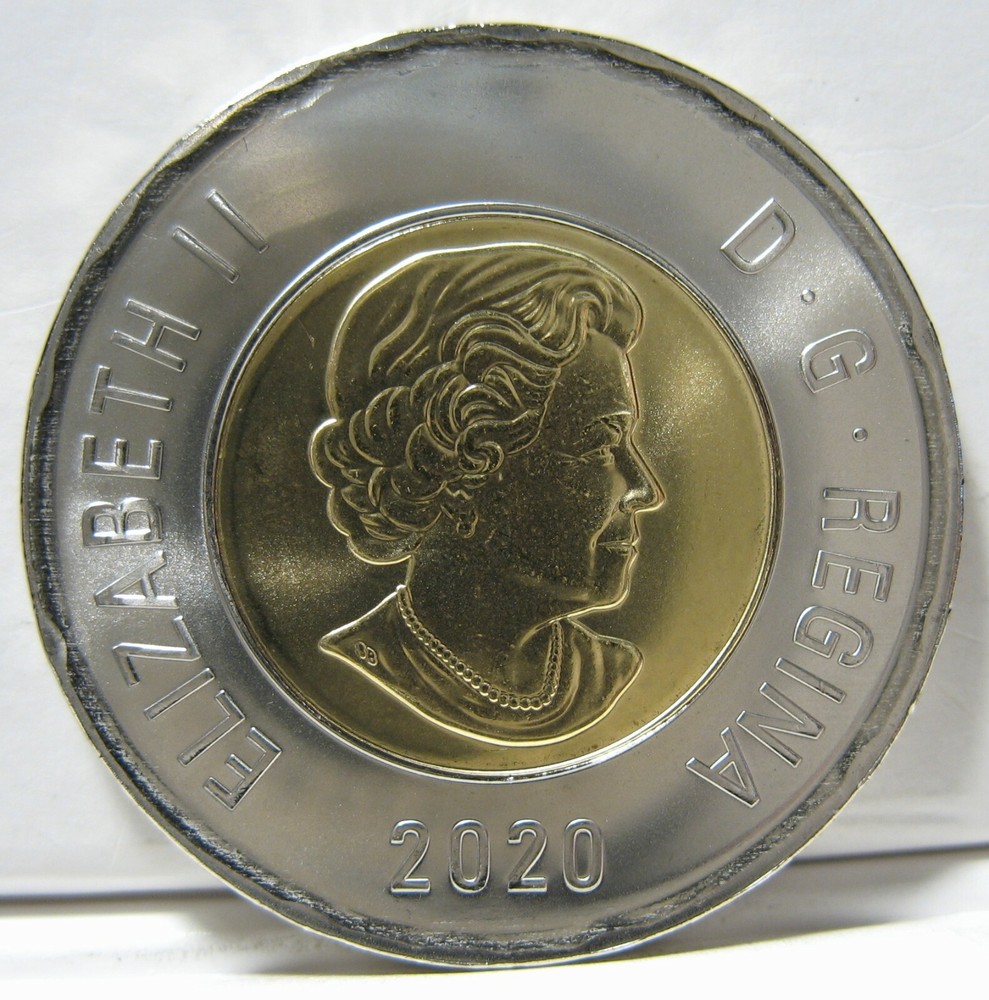 Canada 2020 $2 Polar Bear BU ( From a new roll )