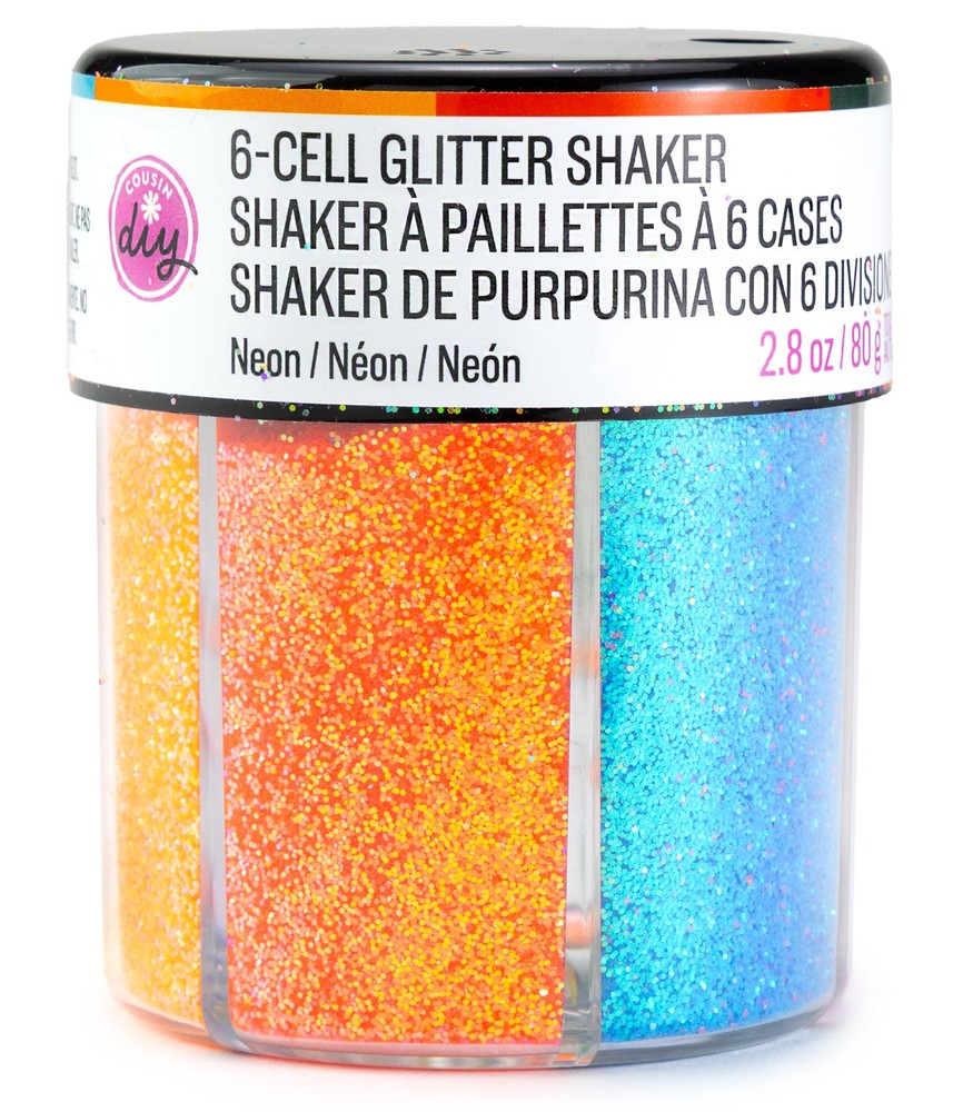 2 Pack - CousinDIY Glitter 6 Cell-Neon - 5A002XVS-5200