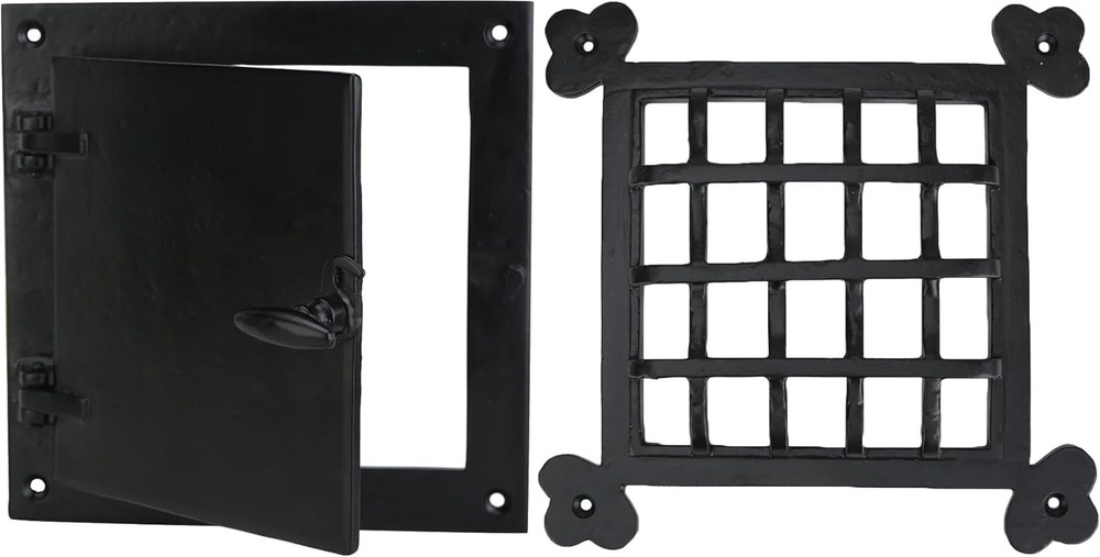 A29® Rectangular Bar Speakeasy Door Grill/Grille with Viewing Large_Black