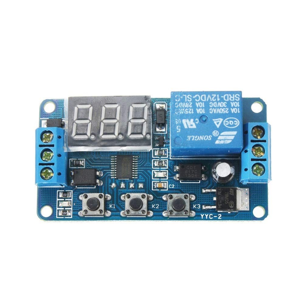 1Pcs Automation DC 12V Time Delay Relay Module LED Display Digital Delay Time...