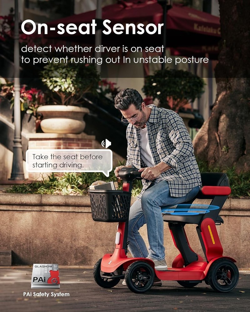 Glashow S3 Foldable Mobility Scooter – 25 Mile Range – Safe & Reliable