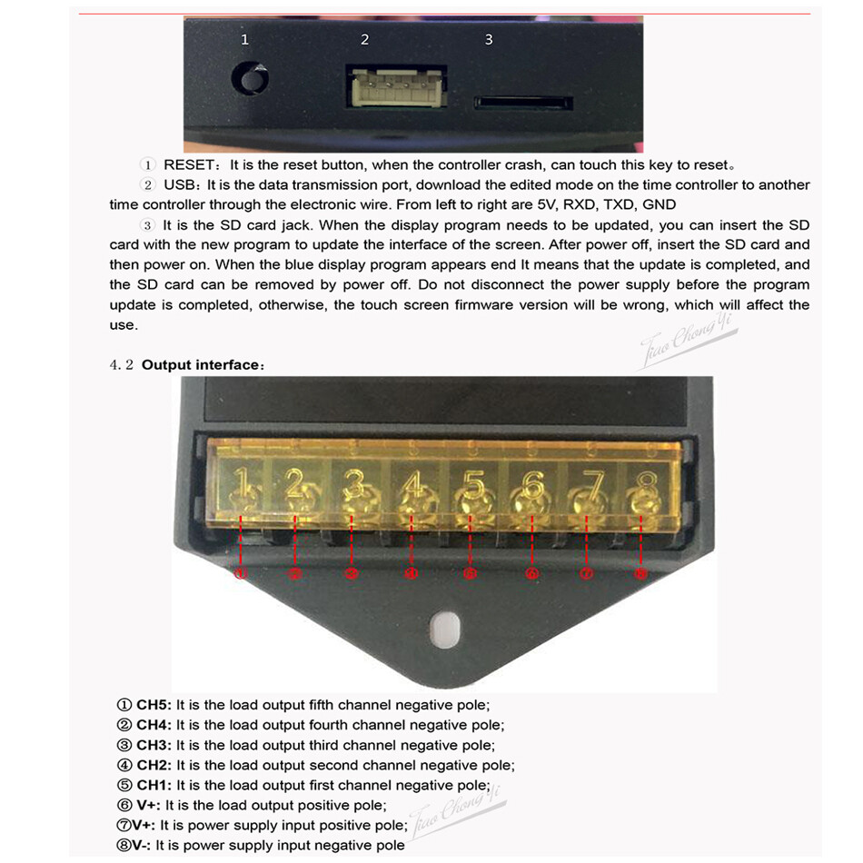 NL502 Time Programmable 5CH RGB LED Strip Light 12v Time Touch Panel Controller