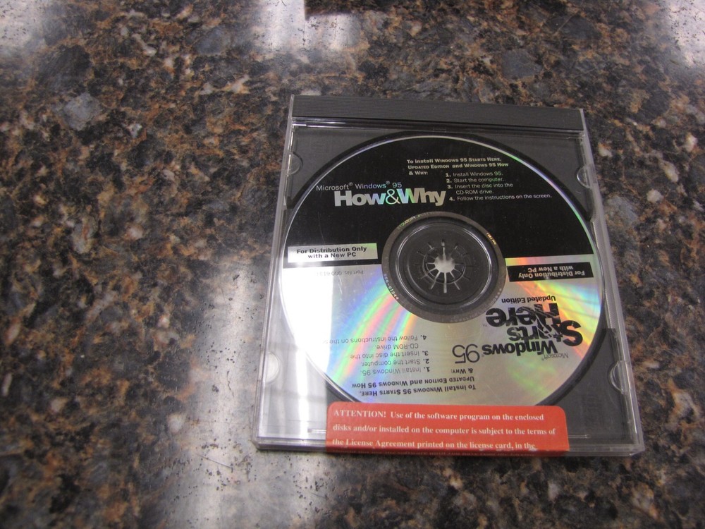 Vintage Microsoft Windows 95 CD-ROM How & Why CD-ROM - MD40