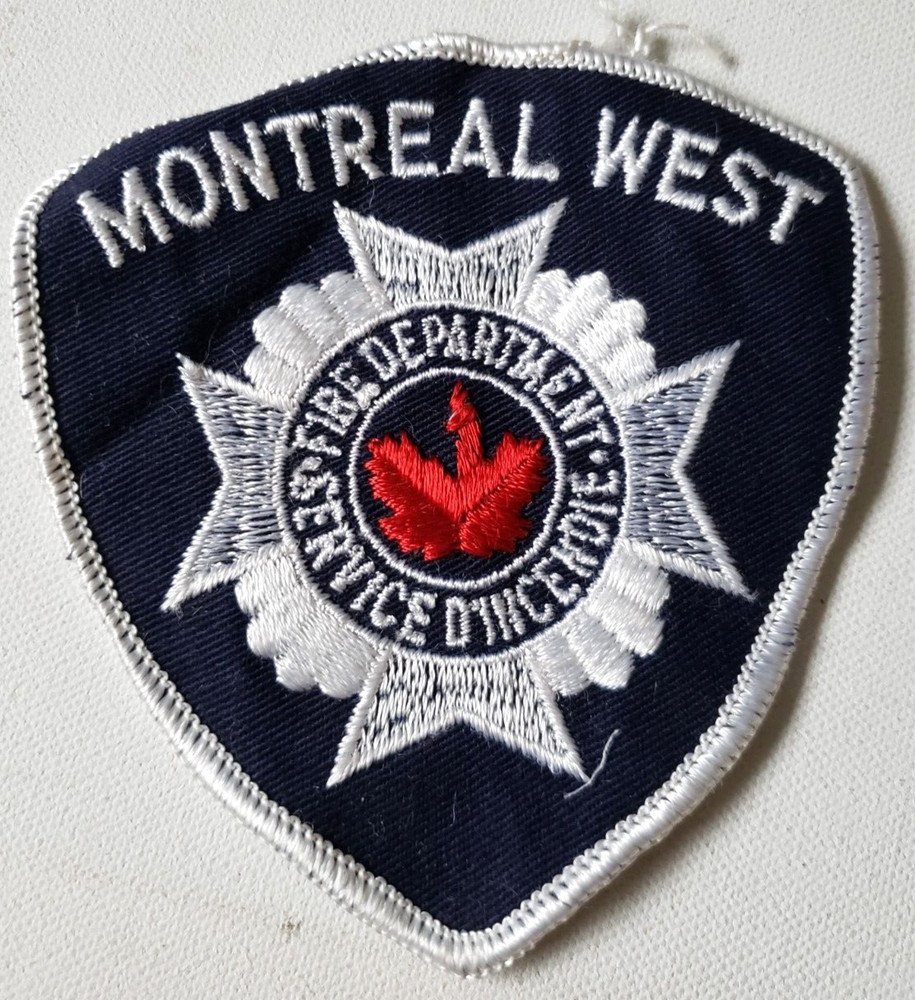Vintage Patch MONTREAL WEST Fire Dept Service d'Incendie