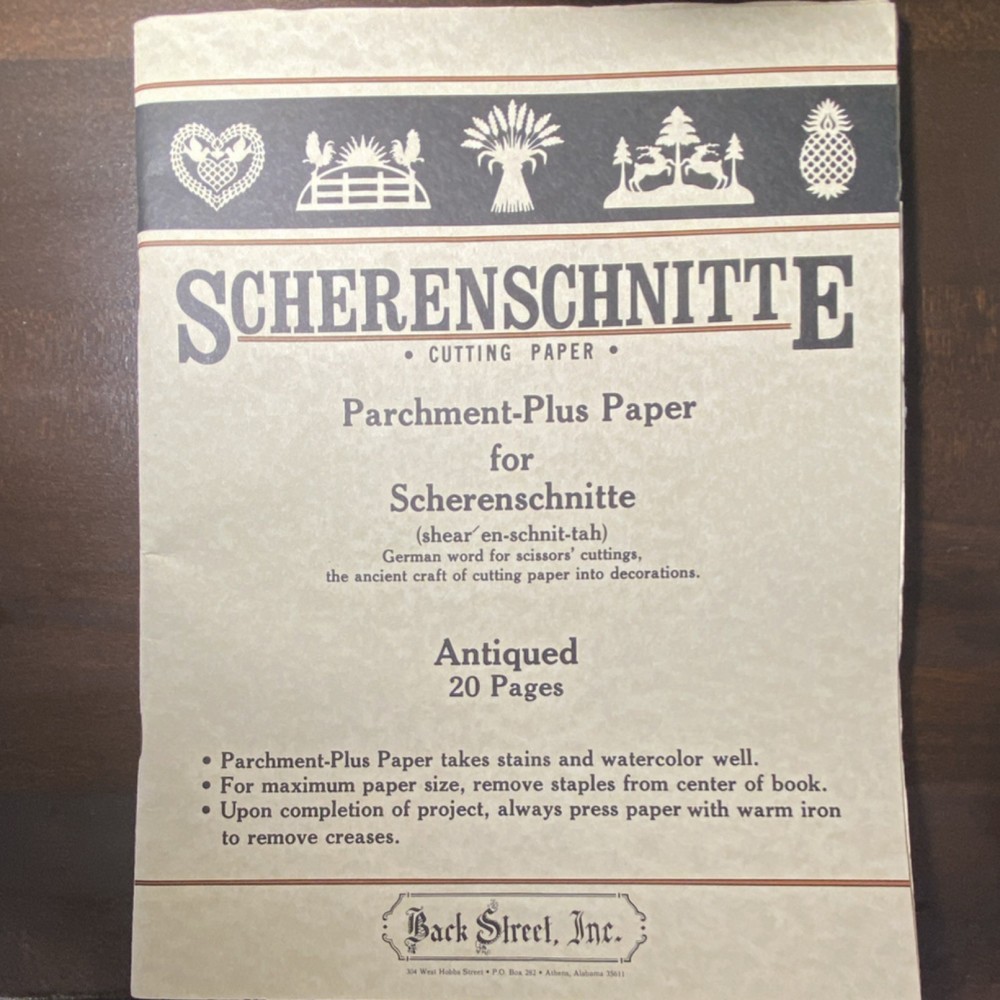 Back Street Scherenschnitte Folks' Collection Pattern Book Parchment-Plus Set