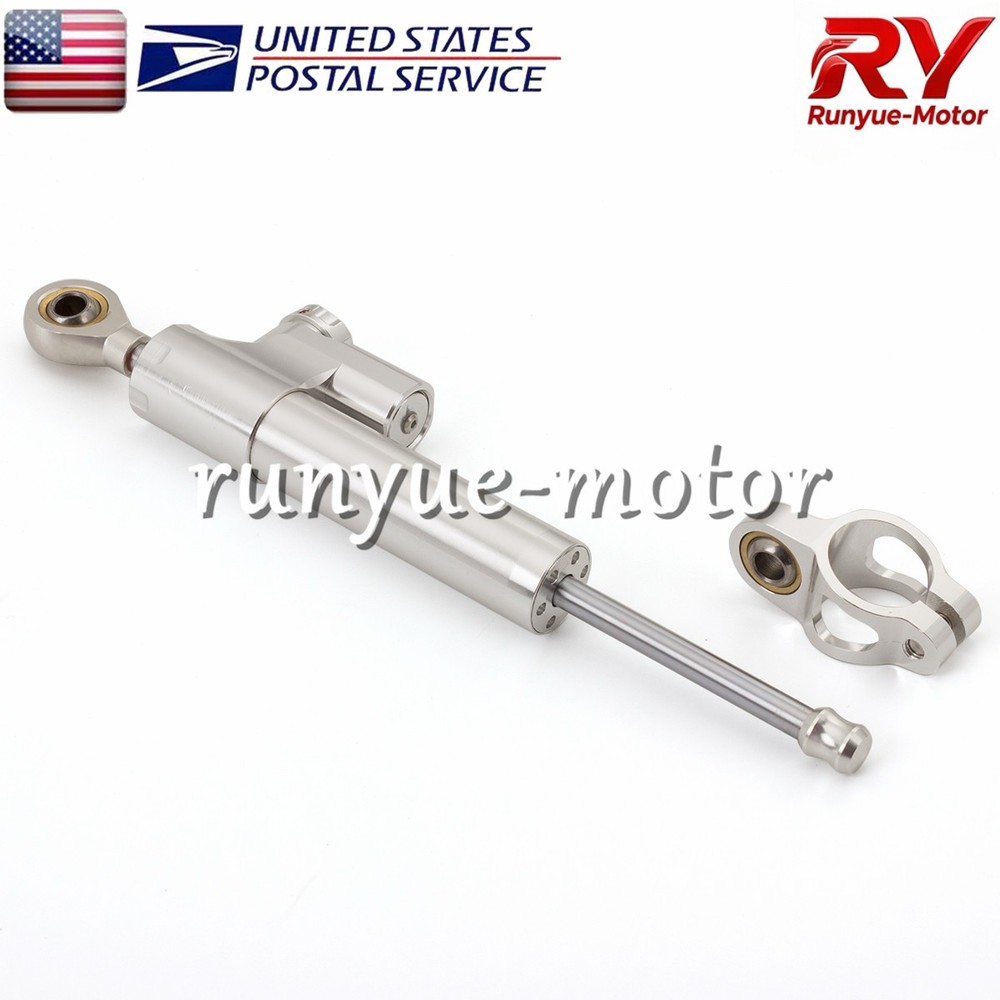 FXCNC Adjustable Steering Damper Stabilizer Linear Control Universal Aluminum