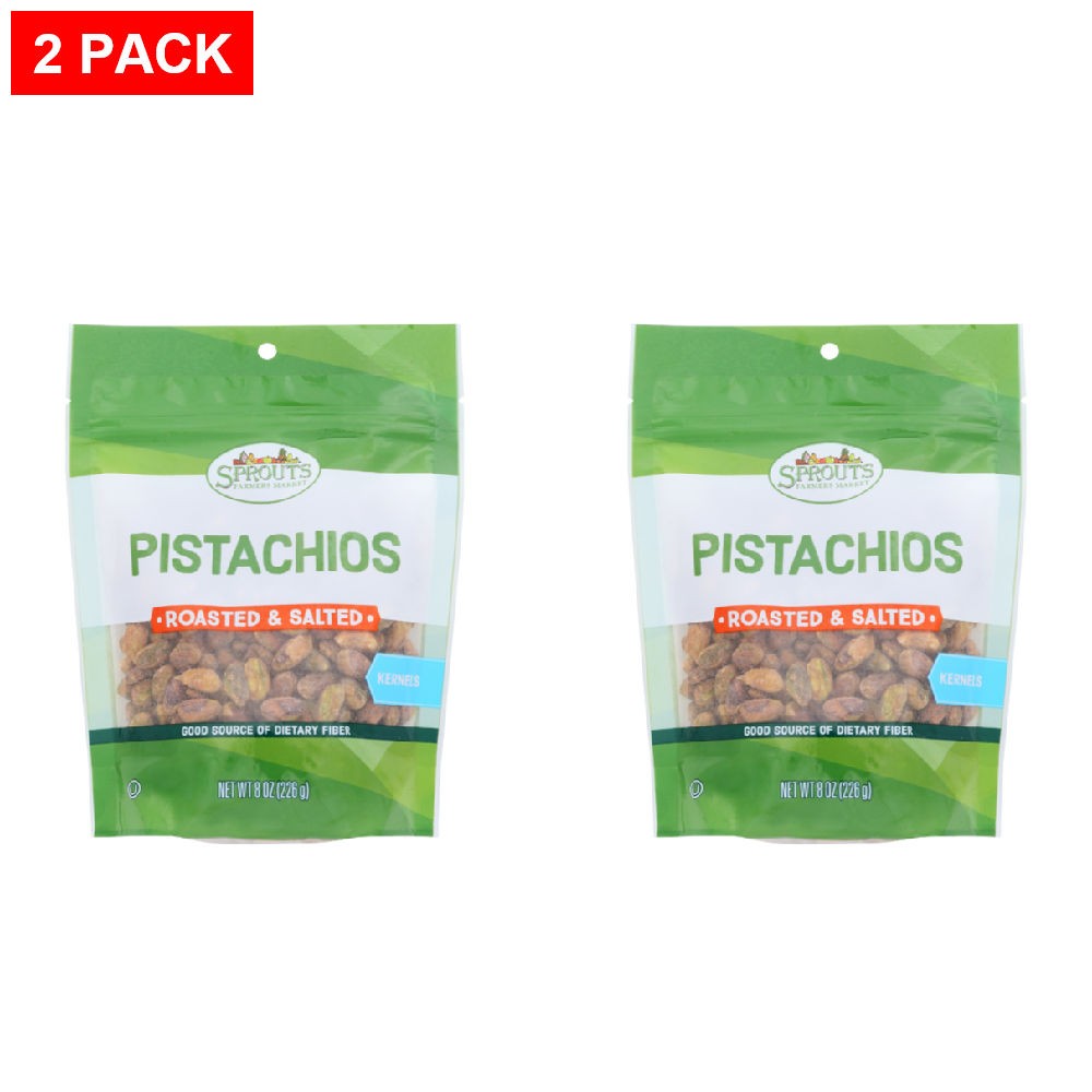 2 Pack - Sprouts Roasted Salted Pistachio Kernels 8 oz