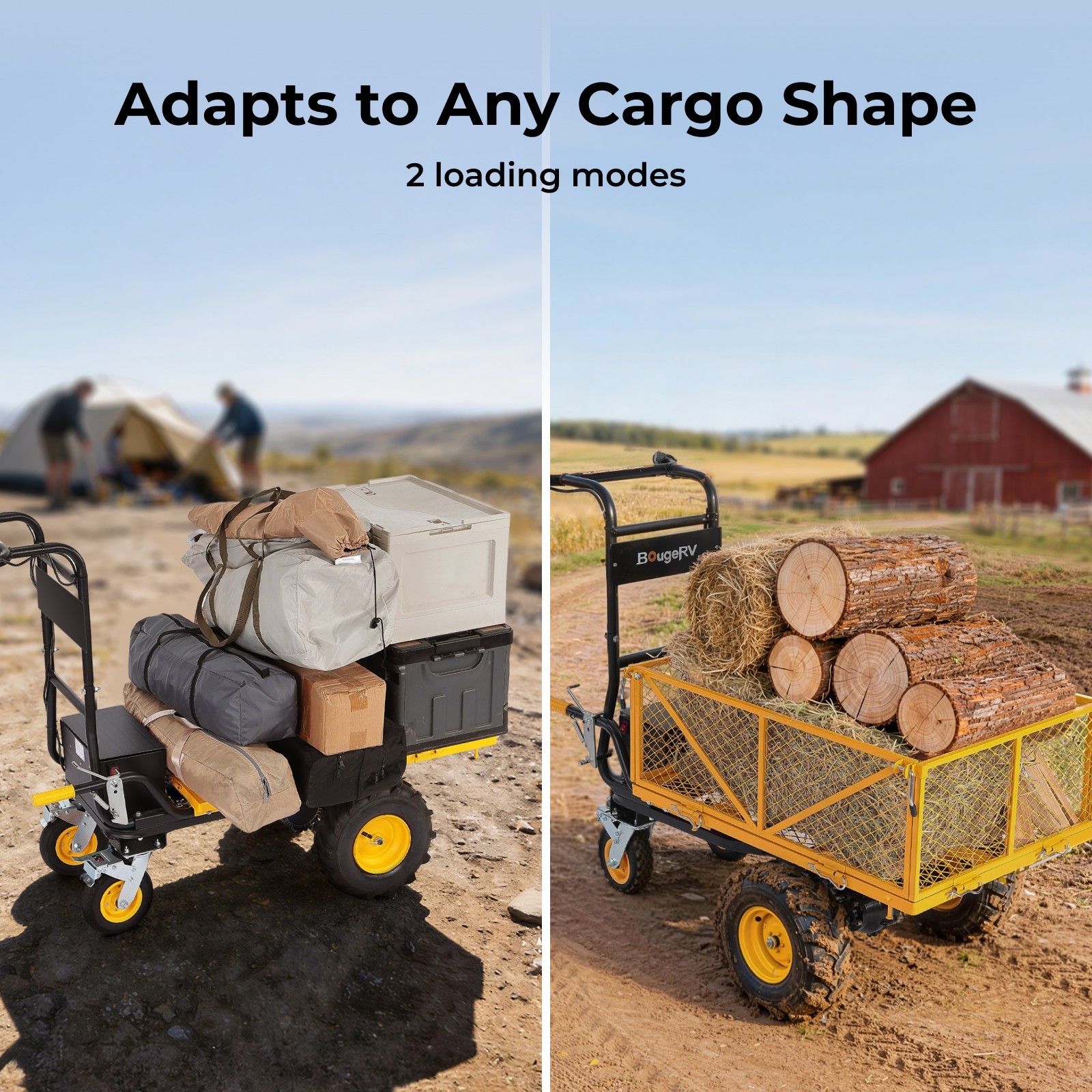 660-1000LBS Electric Utility Garden Cart Heavy-Duty Power Wagon Wheelbarrow 48V