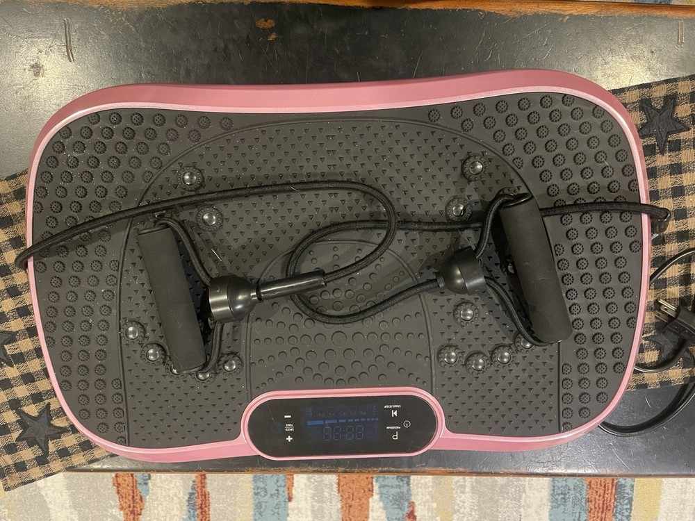 AXV FR-78 Bluetooth Vibration Plate Exercise Machine Massager Platform Pink