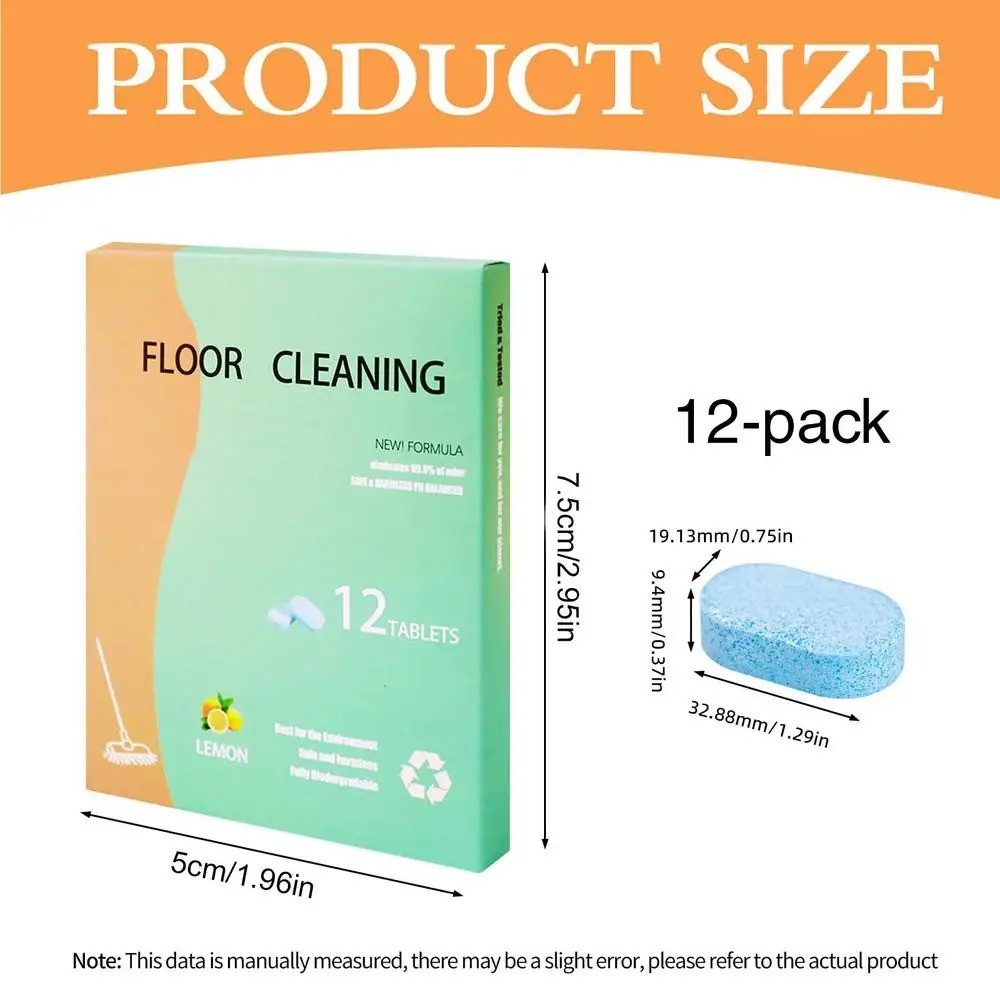 SOPAMI 12pcs Floor Cleaning Solution Tablet Deep Cleans For Multiple Hard Floors