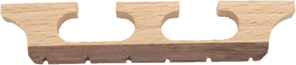 6-String Banjo Bridge, Ebony Maple Banjo Bridge Replacement Composite with Dual-