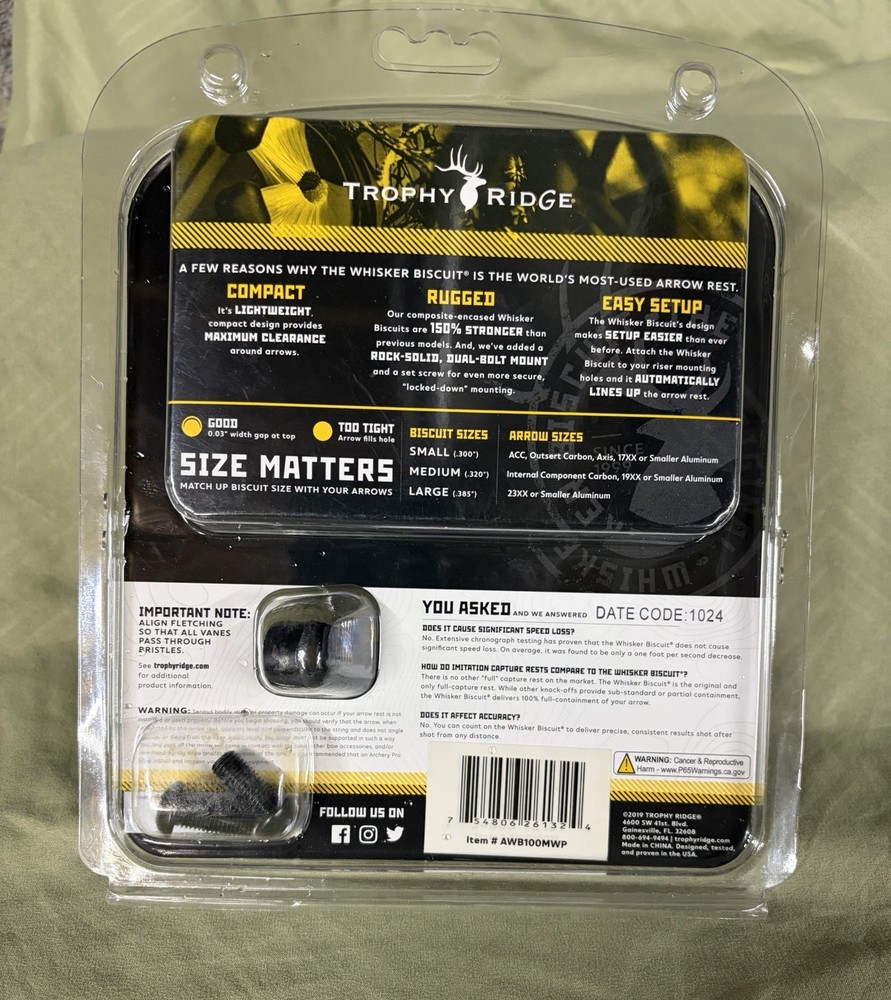 Trophy Ridge AWB100M Quick Shot Arrow Rest