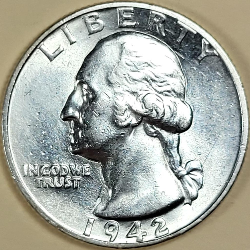 1942  Silver Washington Quarter - ** CHBU **