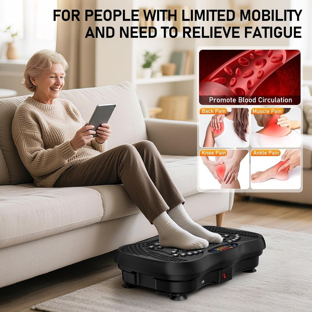 Vibration Plate Exercise Machine Full Body Workout Bluetooth Weight Loss