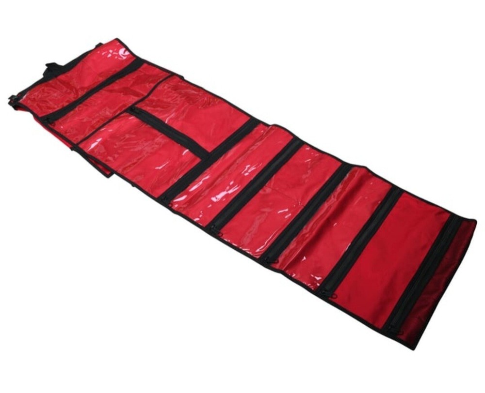 First Aid Bag Kit Empty Red - Foldable First Aid Bag Organizer - BOA Bug Out Aid