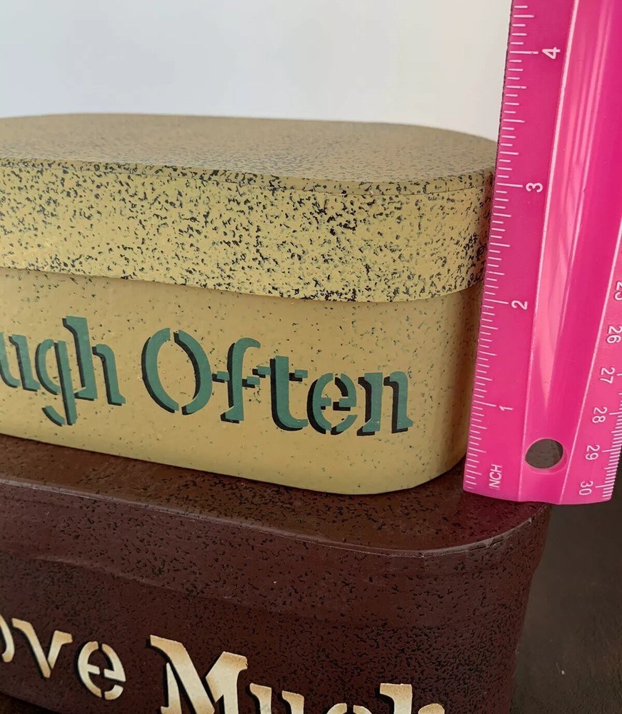 Live Well Laugh Often Love Much Stacking Decorative Storage Gift Boxes