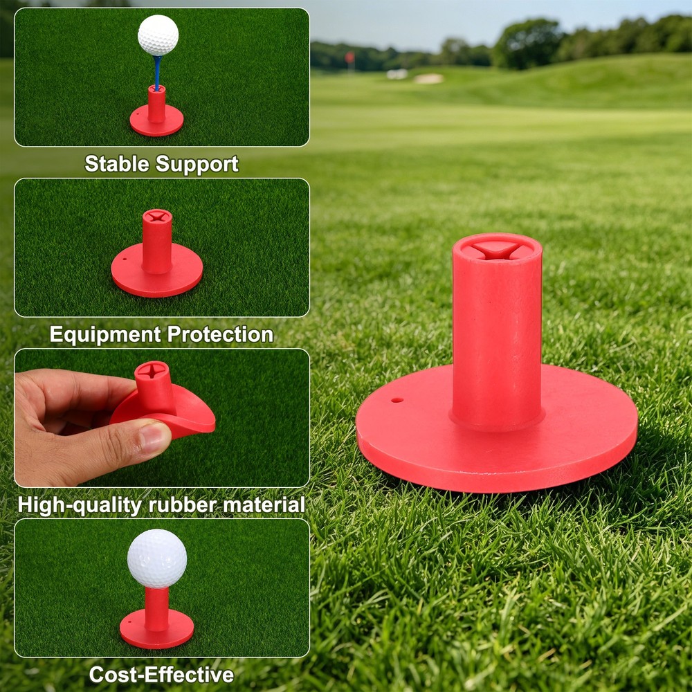 Rubber Golf Tee, 1.5Inch Golf Practice Tees Training Driving Range, Red
