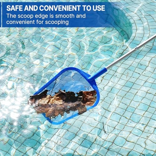 Pool Net - Pool Skimmer Net with 5 Section Detachable B - Pool Rake with Pole