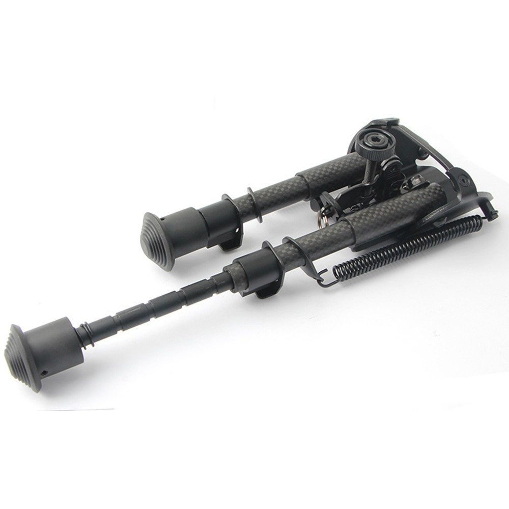 Tactical Rifle Bipod 6-9" Carbon Fiber Lightweight Spring Return Legs Adjustable