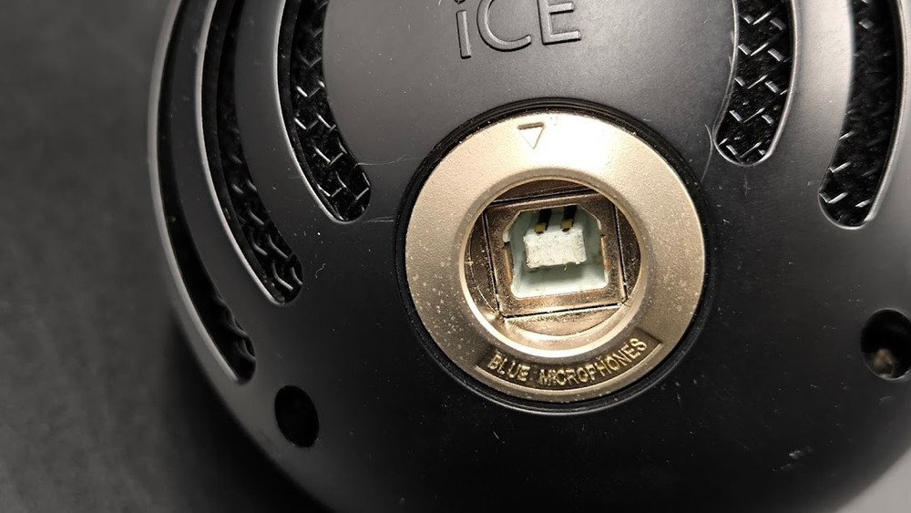 Blue Snowball USB Microphone Used Working Black