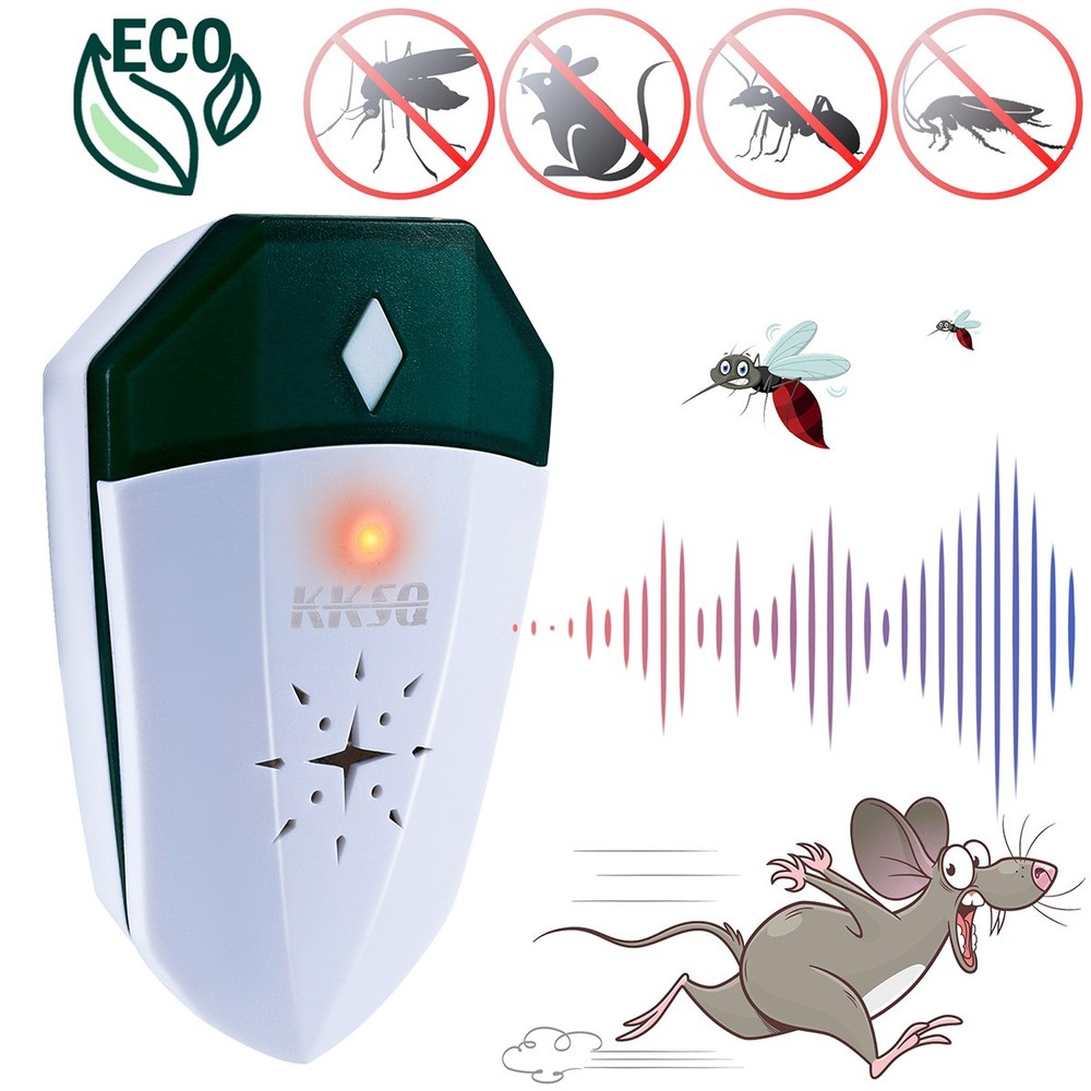 4 Plug In Electronic Pest Reject Sonic Repeller Flea Mice Rat Bed Bug Deterrent