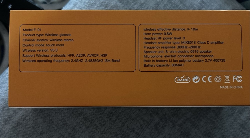 Smart Glasses Bluetooth Audio Sunglasses