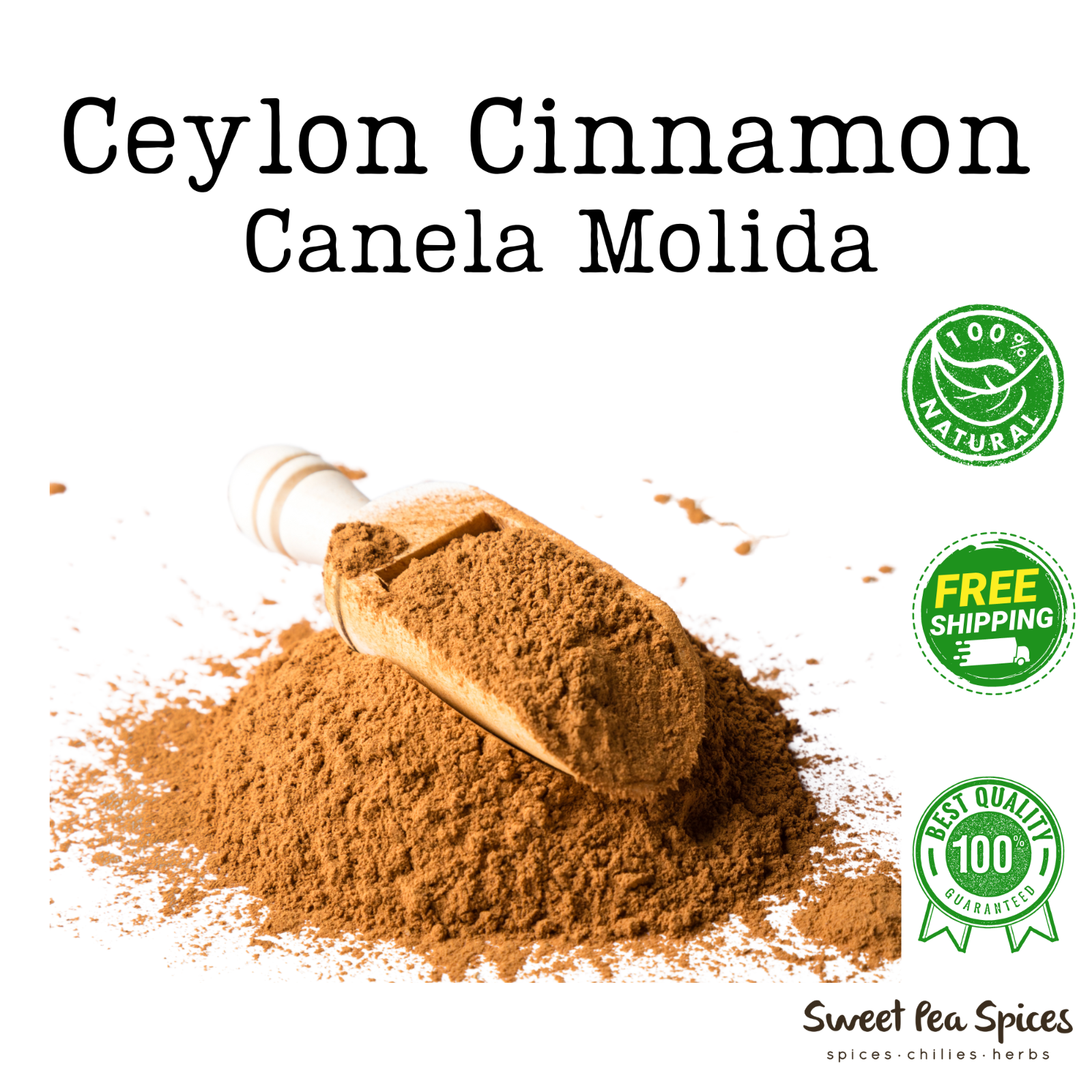 True Ceylon Cinnamon Powder - All Sizes - High Quality Cinnamon