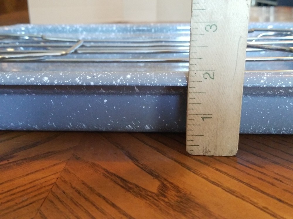 Blue Speckled Enamel Roaster Rectangle Roasting Pan & Rack 16x12x2
