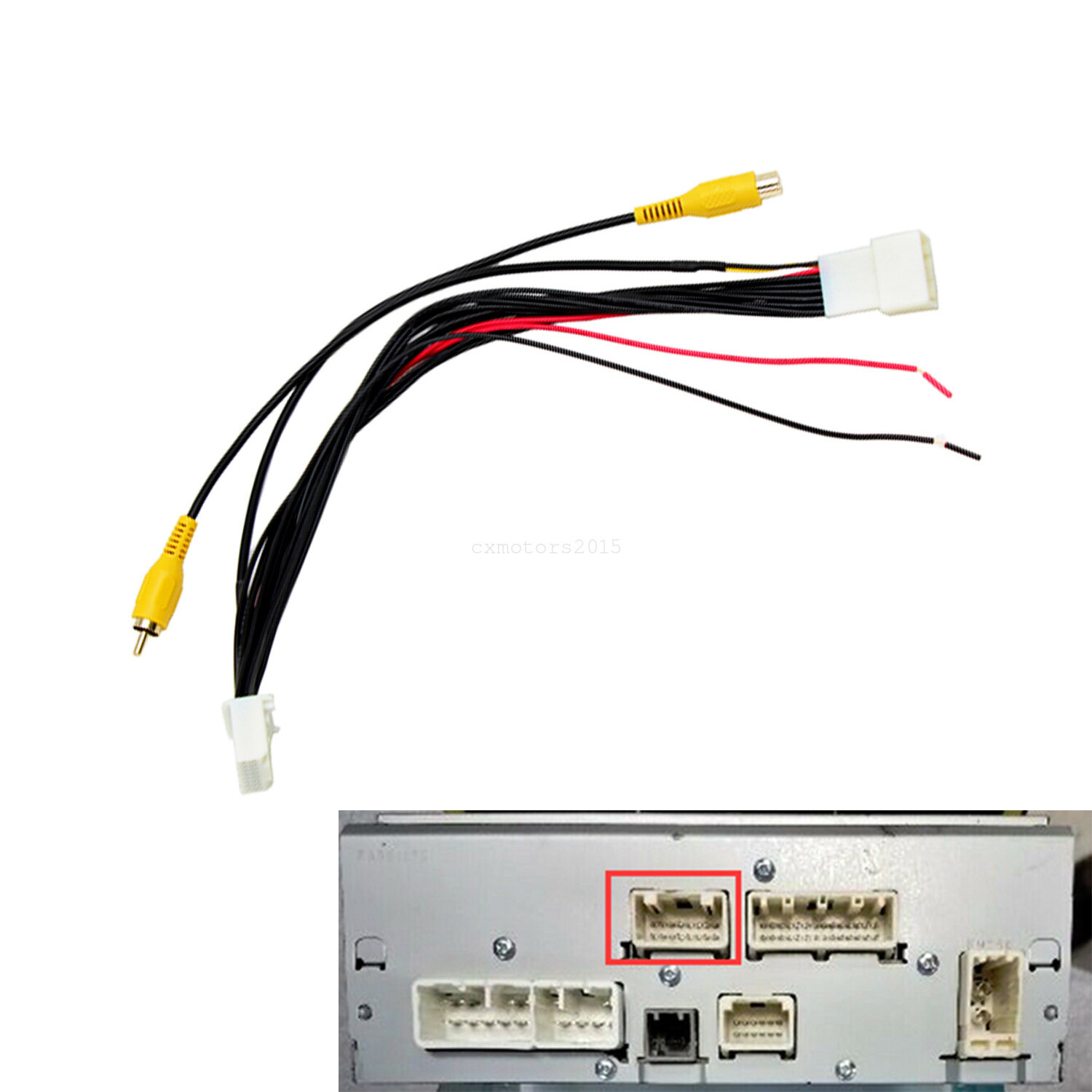 Retain OEM Factory Backup Camera to New Car Stereo Radio Wire Harness For Toyota