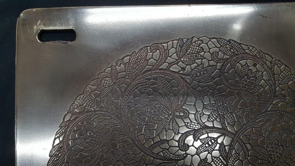 Antique Solid Brass Heavy Duty Double Sided Doily Lace Fabric Mold