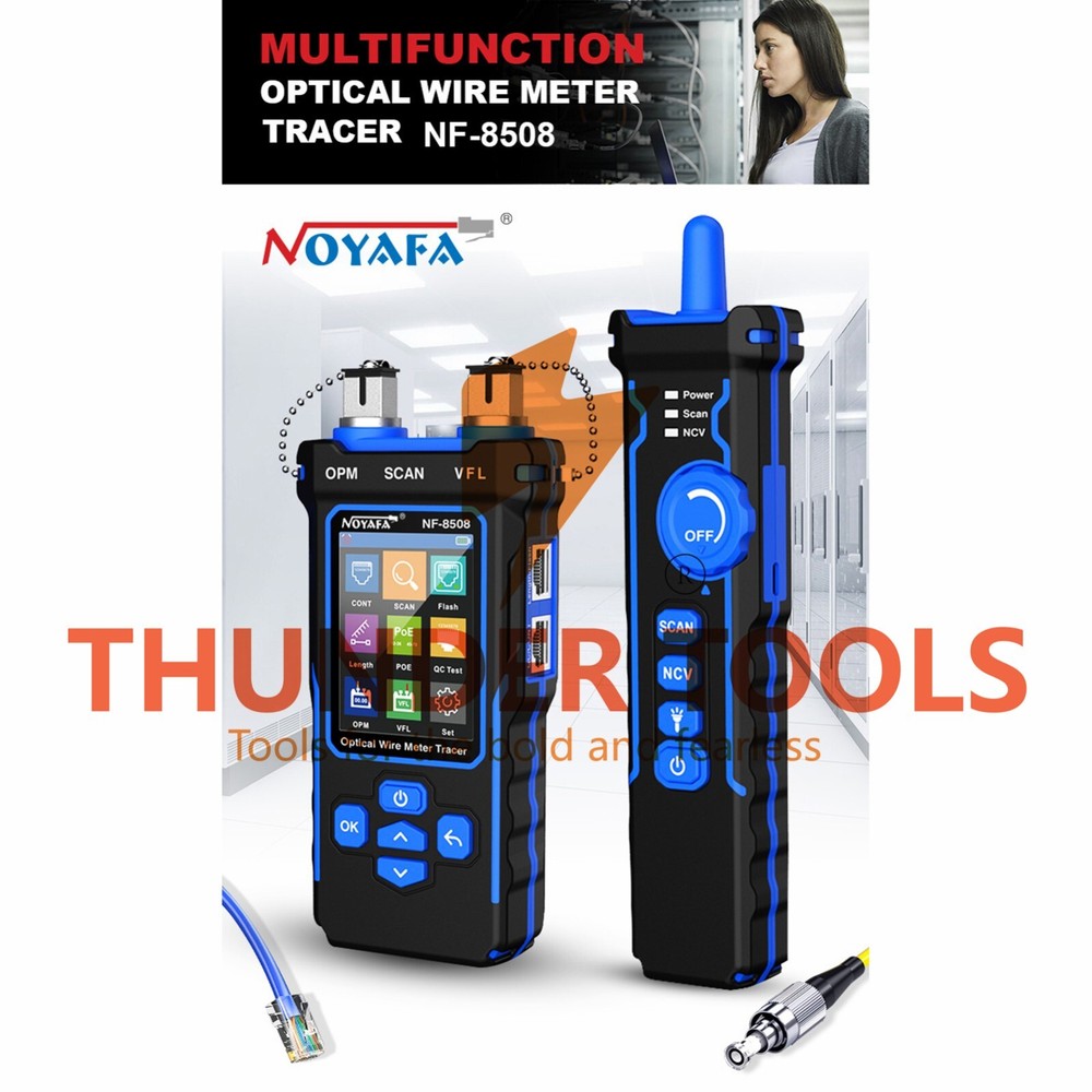 Thunder Tools NOYAFA Optical Network Cable Meter Tracer with LCD Display