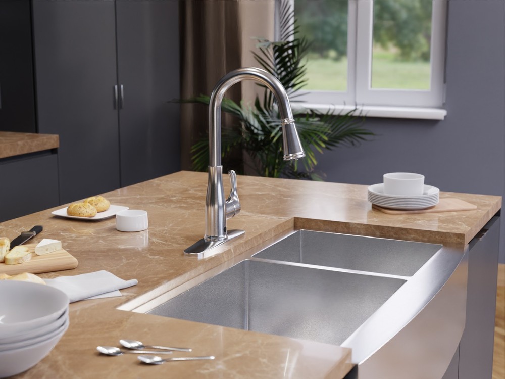 Sifo Hands Free Touchless 1-Handle Pull-Down Sprayer Kitchen Faucet with Motion
